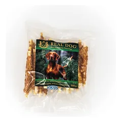 RD-105 REAL DOG SNACKS Odos pagaliukai, apsukti vištiena 11cm 500g