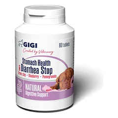 GIGI Stomach Support and Diarrhea Stop FOR LARGE DOGS Papildas didelių veislių šunims nuo viduriavimo 30 tab.