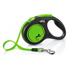 FLEXI pavadėlis šuniui New Neon S juostinis 5m, žalias