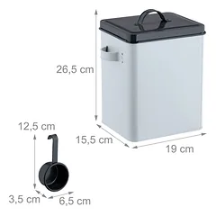 Sauso ėdalo dėžutės Relaxdays, 2 vnt., po 5,5 l, 15,5 × 26,5 × 19 cm — 4 nuotrauka