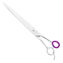 Kenchii Scorpion tiesios žirklės - profesionalios kirpimo žirklės su ergonomiška rankena, tiesios, 8" — 2 nuotrauka