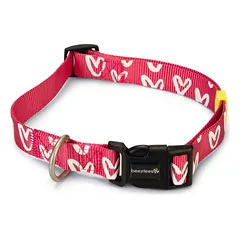 Beeztees Hundehalsband Herz Nylon pink