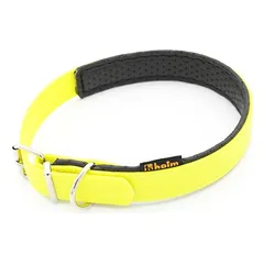Heim Biothane® antkaklis, minkštai pamuštas, neoninis geltonas, Dydis 50: 36–44 cm kaklo apimtis, 25 mm pločio — 3 nuotrauka
