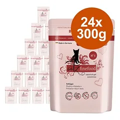 catz finefood Kitten ekonominė pakuotė, drėgnas maistas katėms 24 x 300 g