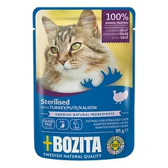 Bozita kąsneliai drebučiuose Sterilised 12 x 85 g, drėgnas maistas katėms — 2 nuotrauka