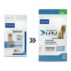 Virbac HPM Dog Senior Neutered Large & Medium veterinarinis maistas šunims 12 kg — 2 nuotrauka