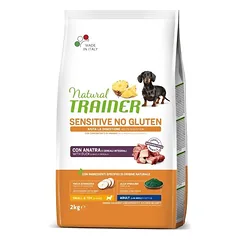 NATURAL TRAINER Sensitive Mini Adult DUCK (antiena) sausas pašaras šunims 2 kg — 2 nuotrauka