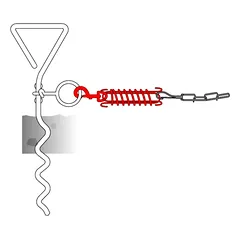 Flamingo Safety Spring - metalinis amortizatorius šuns kuoliukui — 2 nuotrauka