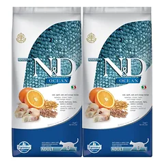 FARMINA N&D Ocean Cat Adult Cod, Spelt, Oats & Orange 2x10 kg — 1 nuotrauka