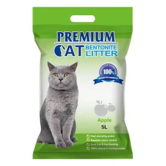 Premium Cat Clumping Bentonite kraikas - obuolys katėms 5L