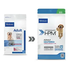 Virbac Veterinary HPM Adult Neutered Dog Large & Medium sausas pašaras sterilizuotiems didelių ir vidutinių veislių šunims, 12 kg — 2 nuotrauka