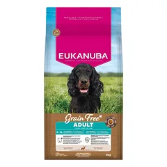 Eukanuba Grain Free Adult All Breed Venison sausas maistas šunims su elnienos mėsa, 3 kg