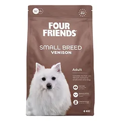 Four Friends Small Breed Venison visavertis ėdalas su elniena suaugusiems mažų veislių šunims, 6 kg