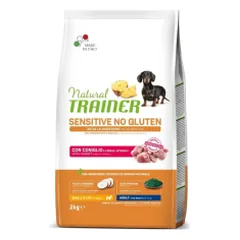 Natural Trainer Sensitive No Gluten maistas su triušiena mažų veislių šunims, 2 kg