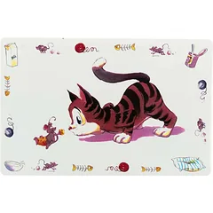 Trixie Place Mat Comical Cat padėklas po dubenėliais, 44×28 cm