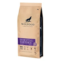 WOLFOOD Essential Breeder Low Grain sausas maistas šunims su vištiena ir ryžiais, 20 kg