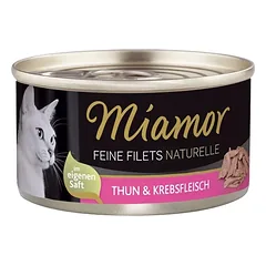 Miamor Fillet Naturelle konservai katėms su tunu ir krabais, 80 g