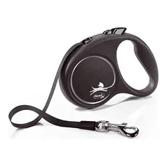 Flexi Black Design S juostelinis pavadėlis šunims iki 15 kg, 5m, įv.spalvų