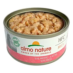 Almo Nature HFC Jelly Salmon konservai katėms su lašiša drebučiuose