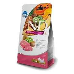 N&D Tropical Selection Visavertis pašaras skirtas mažų veislių suaugusiems šunims su kiauliena avižomis ir tropiniais vaisiais 5 kg