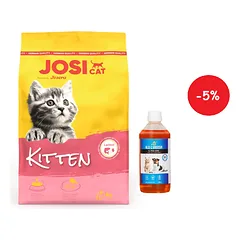 JOSERA JosiCat Kitten 10kg + LAB V Lašišų aliejus šunims ir katėms 500ml