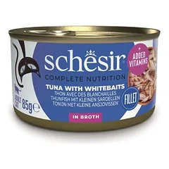 SCHESIR tunas  su šprotėmis katėms skirtame sultinyje, 6 x 85 g