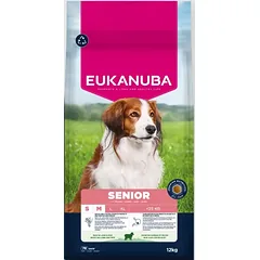 Eukanuba Life Care Senior S/M sausas maistas senyviems mažų ir vidutinių veislių šunims su ėriena ir ryžiais, 12 kg