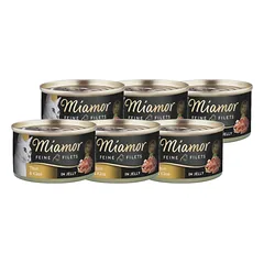 Miamor Feine Filets in jelly - drėgnas kačių ėdalas su tunu ir sūriu 6x100g skardinė