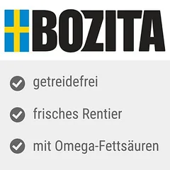 Bozita Dog Purely Adult Active Grain Free su šiaurės elniu, sausas maistas šunims, 1,5 - 2,9 kg — 5 nuotrauka