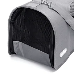 Nobleza pernešimo krepšys gyvūnams pilkas, 51x26x29 — 4 nuotrauka
