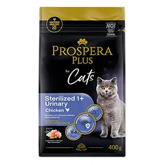 Prospera Plus Sterilized 1+ Chicken Urinary sausas maistas sterilizuotiems katėms su vištiena, 0,4 kg — 2 nuotrauka