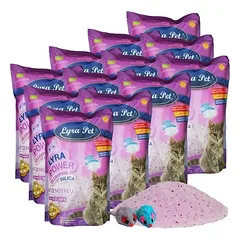 Lyra Pet® Lyra Power® Silica silikagelio grumstelinis kraikas katėms, 6 x 5 l + talpykla — 3 nuotrauka