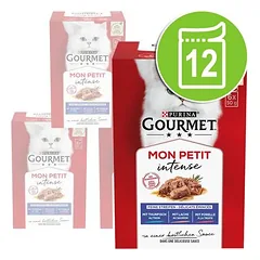 Gourmet Mon Petit mišrus rinkinys, drėgnas maistas katėms 12 x 50 g