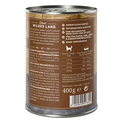 WILDES LAND turkey pure begrūdžiai konservai suaugusiems šunims su kalakutiena, 400 g — 2 nuotrauka