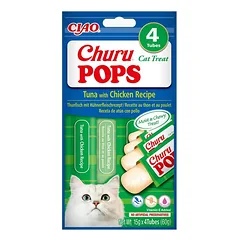 Inaba Churu Cat Pops Tuna Chicken skanėstas katėms su tunu ir vištiena, 4×15 g