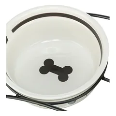 TRIXIE „Food" dubenėlis, keramika, 0.25 l/13 cm, baltas/juodas (pak.4)