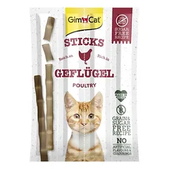 GIMCAT Sticks su paukštiena ir kepenėlėmis, 4 vnt.