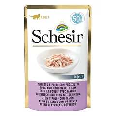 Schesir tunas su vištiena ir kumpiu želatinoje, 50 g