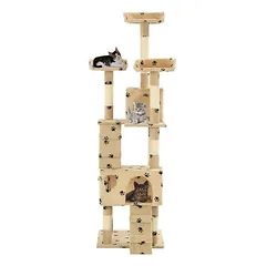 Prolenta Premium draskyklė katėms Nidrik, 50 x 50 x 170 cm, pilka, poliesteris: 100 % — 4 nuotrauka