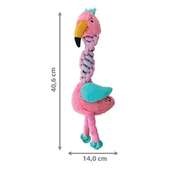 KONG Knots Twists Giraffe/Flamingo žaislas šunims, 1 vnt. — 4 nuotrauka