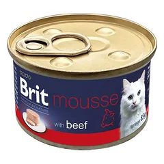 BRIT Premium by Nature Cat Mousse with Beef 85 g jautienos tyrė, drėgnas kačių maistas