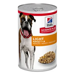 Hill’s Science Plan Light neriebūs konservai suaugusiems šunims 6x370g