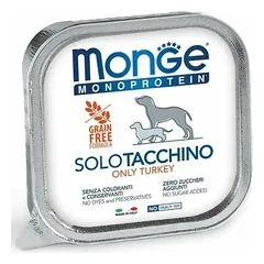 Monge Monoprotein paštetas, tik kalakutiena, drėgnas maistas šunims 150 g