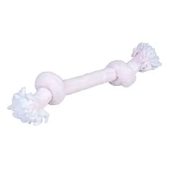 Duvo+ Hundespielzeug Puppy Soft Seil mit 2 Knoten rosa/weiß
