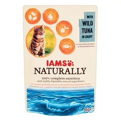 IAMS Naturally Adult konservuotas pašaras katėms su laukiniu tunu padaže 85g nuotrauka