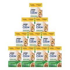 CAT CHOW Sterilizuotas vištienos ir baklažanų pašaras su padažu 10x85g