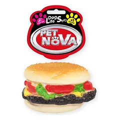 PET NOVA DOG LIFE STYLE Hamburgeris žaislas šuniui 9 cm