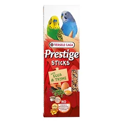 VERSELE-LAGA Prestige Sticks 2 Kiaušinių ir čiobrelių kolbos mažoms papūgoms 60g nuotrauka