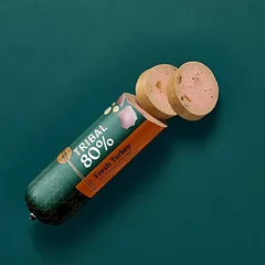 Šlapias maistas šunims su šviežia kalakutiena – Tribal Gourmet Sausage 80% Fresh Turkey, 300 g — 3 nuotrauka