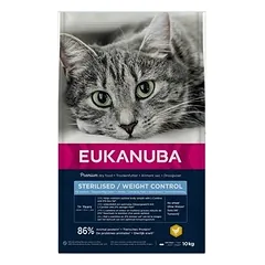Eukanuba Cat Adult Sterilised / Weight Control su vištiena, sausas maistas katėms 10 kg